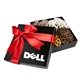 a black 4 delights gift box - assorted mini pretzels