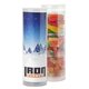 a custom clever candy 3 piece gift tube with gummy candy