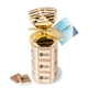 a gold thirty six piece chocolate foiled square gift bag