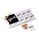 a white twenty piece chocolate foiled square box
