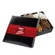 a black assorted mini pretzels - full color band