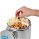 a silver one gallon popcorn tin - trio popcorn