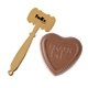 a blue clever candy smash chocolate heart with triple layer hearts
