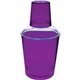 a purple 12 oz 3 piece plastic cocktail shaker