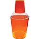 a orange 12 oz 3 piece plastic cocktail shaker