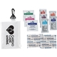 a group of on the go 12- piece first aid pack