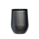 aerial view a gunmetal perka(r) taylor 12 oz double wall, stainless steel wine mug, image 1 of 5