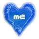 aerial view a blue heart gelbead hot / cold pack, image 1 of 2