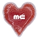 aerial view a red heart gelbead hot / cold pack, image 1 of 2