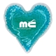 aerial view a teal heart gelbead hot / cold pack, image 1 of 2