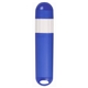 aerial view a translucent blue/white portable spf30 sunscreen spf15 lip protection combo, image 1 of 2