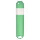 aerial view a translucent lime/white portable spf30 sunscreen spf15 lip protection combo, image 1 of 2