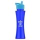a transparent blue bottle & cyan lid the curve - 17 oz tritan(tm) bottle with flip straw lid