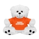 a orange soft 6 stuffed teddy bear