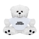 a white soft 6 stuffed teddy bear
