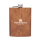 a wood 8 oz leak - resistant flask