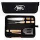 a group of 4- piece grilling set in zippered case