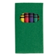 aerial view a green paper box 6- piece crayon set, image 1 of 3