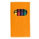aerial view a orange paper box 6- piece crayon set, image 1 of 3