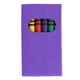 aerial view a purple paper box 6- piece crayon set, image 1 of 3