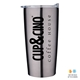 aerial view a titanium grey 20 oz vacuum insulated stainless steel tumbler, image 1 of 3