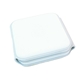 aerial view a white chi - charge stack 3- in -1 fast wireless charging mat for apple and android, image 1 of 5