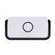 aerial view a white/black chi - charge phone stand with warm light lamp, image 1 of 10