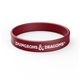 a burgundy printed silicone wristband bracelet