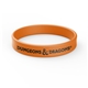 a orange printed silicone wristband bracelet