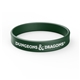 a dark green printed silicone wristband bracelet