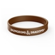 a brown printed silicone wristband bracelet