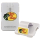 aerial view a white clip & translucent frost insect repellent easy - reach tm auto visor clip with credit card insect repellent, image 1 of 7