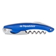 a blue bottle opener, corkscrew opener with knife