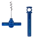aerial view a blue pocket style wine / champagne corkscrew opener, image 1 of 2