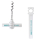 aerial view a white pocket style wine / champagne corkscrew opener, image 1 of 2