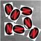 a group of full color sticker - oval - 2 x 3