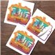 a group of 4 x 4 kiss cut stickers