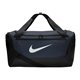 aerial view a midnight navy nike brasilia small duffel, image 1 of 4