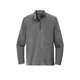 aerial view a black heather nike dry 1/2- zip cover - up, image 1 of 6