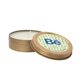 a cinnamon sugar candle scent & gold tin custom 2 oz scented candle in screw - top metal tin