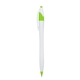 aerial view a white with lime green dart pen with antimicrobial additive, image 1 of 3