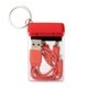 aerial view a red 4- in -1 charging cable screen cleaner set, image 1 of 3