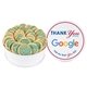 a white tin & blue cookie fresh beginnings sugar cookie tin (large)