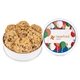 a white fresh beginnings oatmeal raisin cookie tin (small)