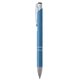 aerial view a slate blue sleek mirage plunger pen, image 1 of 2