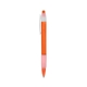 aerial view a frosted orange with frosted white trim colored pen with frost clip, image 1 of 3