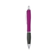 aerial view a metallic fuchsia satin curvy click ballpoint pen - promotional pens, image 1 of 3