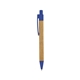 aerial view a natural with blue eco - friendly bamboo barrel pen, image 1 of 4