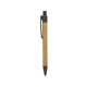 aerial view a natural with black eco - friendly bamboo barrel pen, image 1 of 4