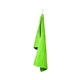 aerial view a lime green 100 cotton hand towel with metal grommet, image 1 of 2